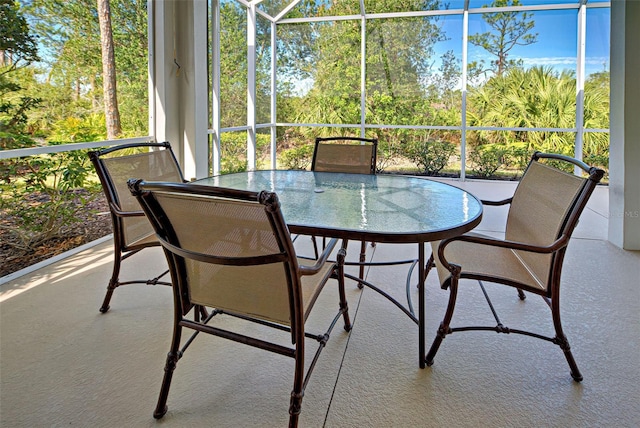 view of sunroom / solarium