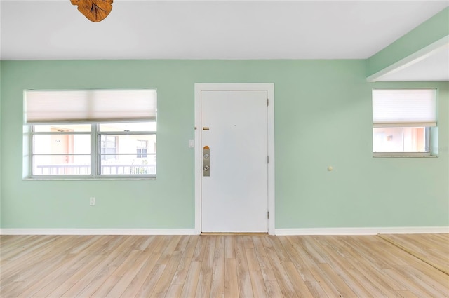 foyer entrance featuring light hardwood / wood-style floors