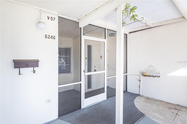 view of doorway to property