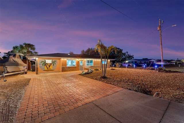 view of ranch-style home