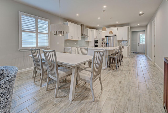 view of dining space