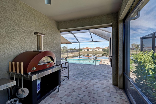 view of sunroom