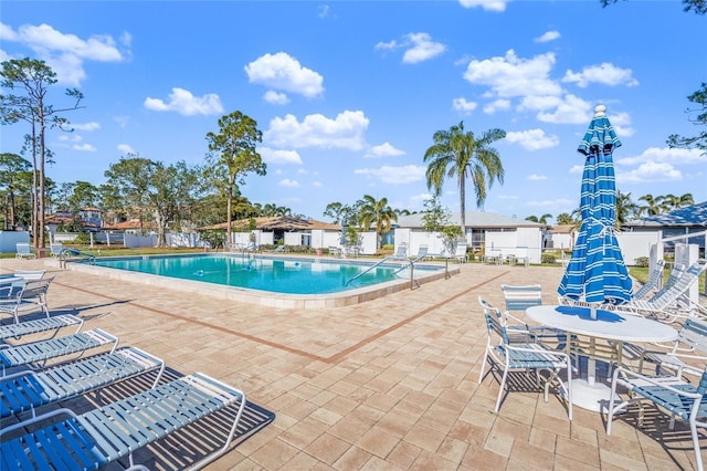 view of pool with a patio area