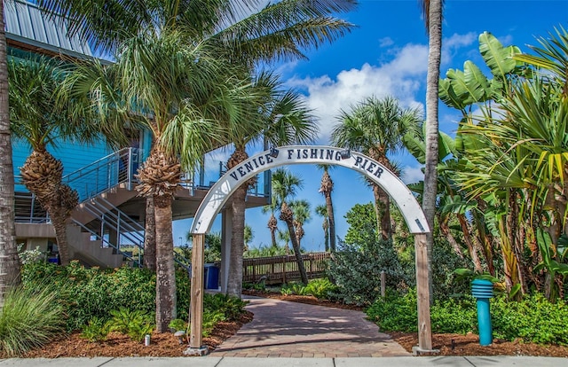 view of community sign