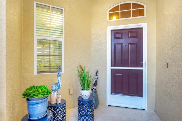 view of doorway to property