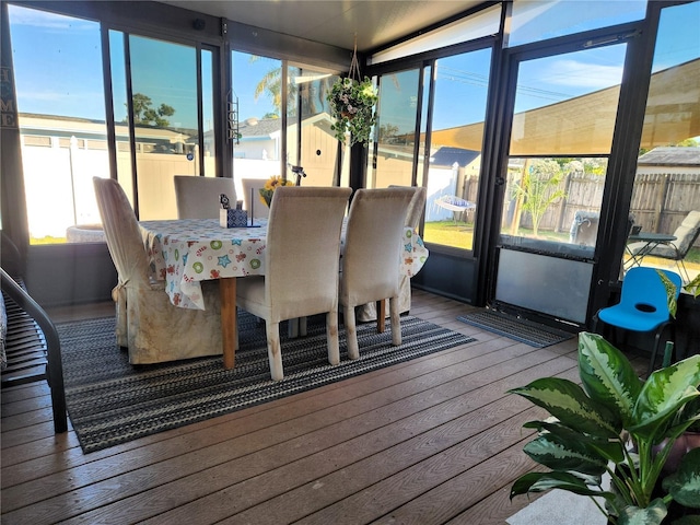 sunroom featuring plenty of natural light