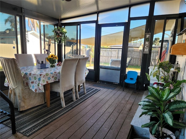 sunroom featuring a healthy amount of sunlight