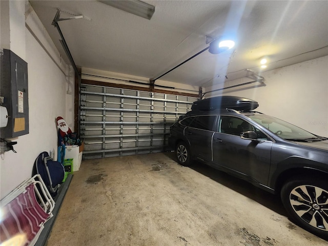 garage featuring electric panel