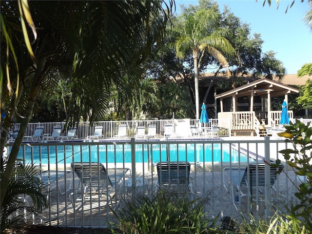 pool with fence