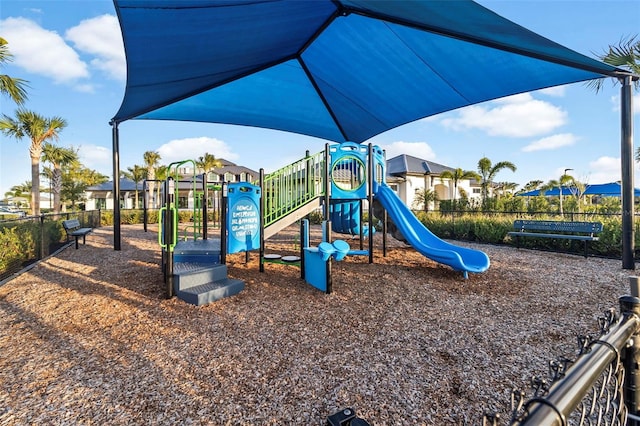 view of jungle gym