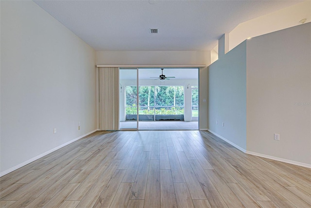 empty room featuring light hardwood / wood-style flooring