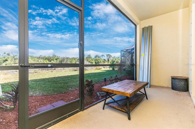 view of sunroom