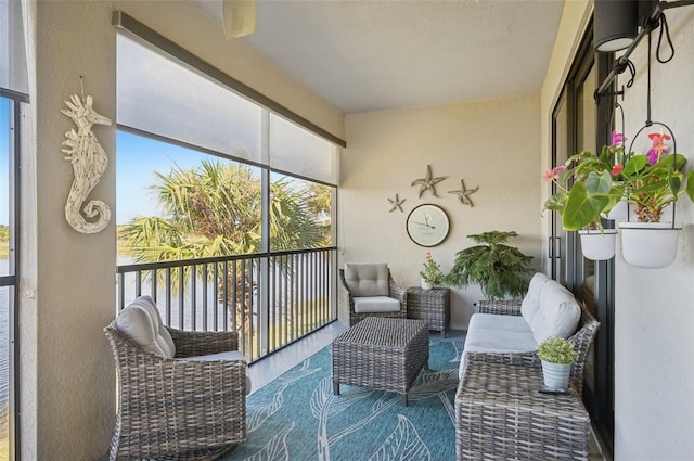 view of sunroom