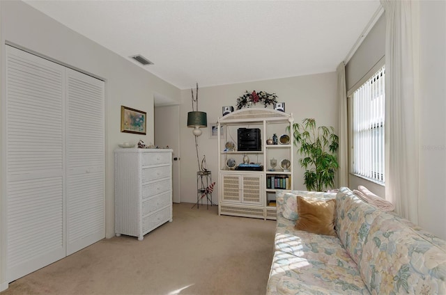 view of carpeted living room