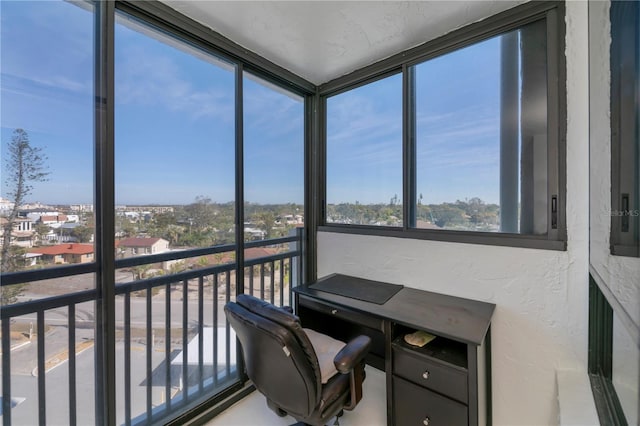 view of sunroom