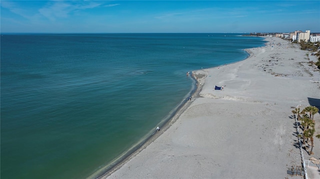 water view with a view of the beach