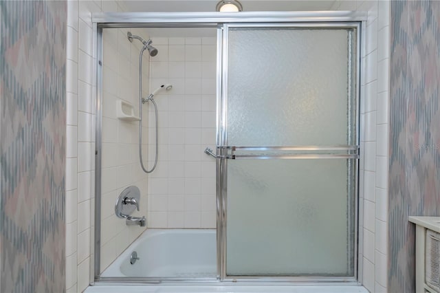 627 Alhambra Rd Unit 601, Venice, FL 34285 - bathroom with enclosed tub / shower combo and vanity