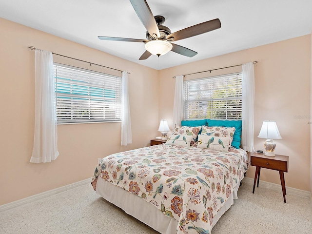 bedroom with ceiling fan