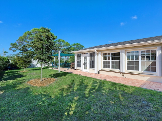 view of yard with a patio area