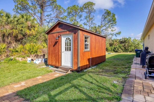 view of shed