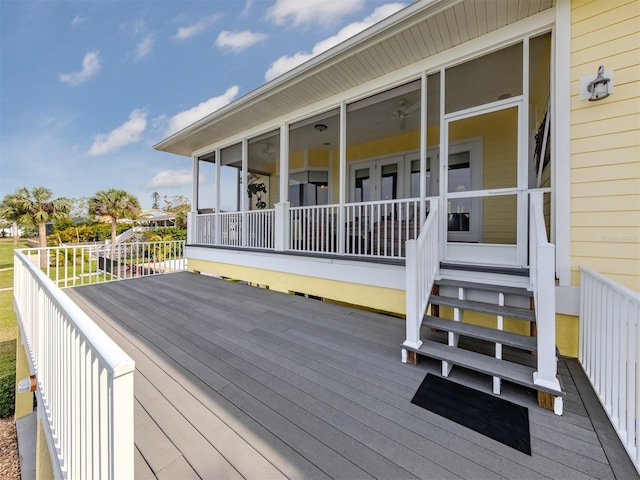 view of wooden terrace