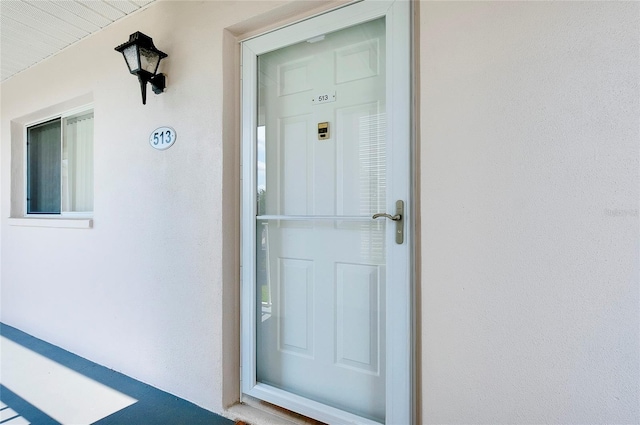 view of doorway to property