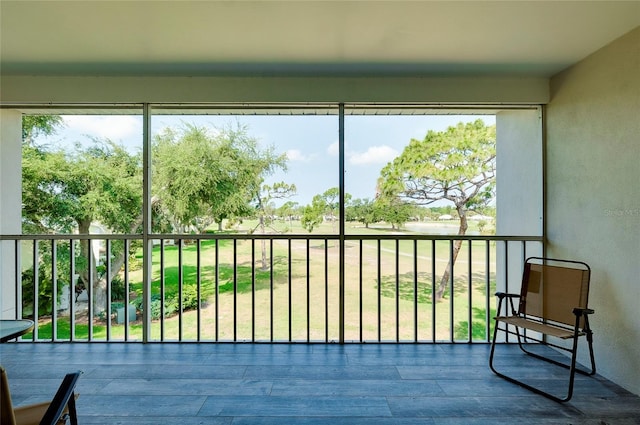 view of sunroom