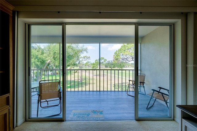 view of doorway to outside