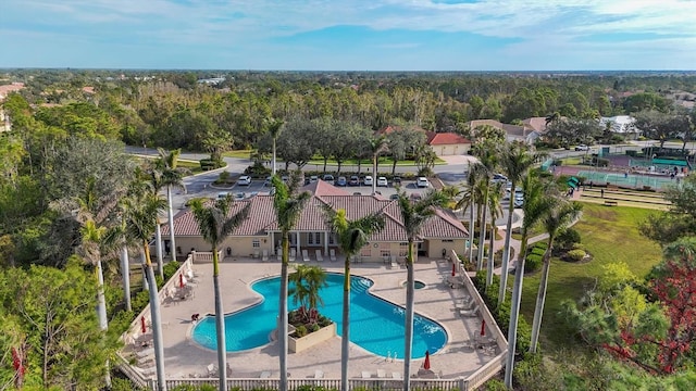 birds eye view of property