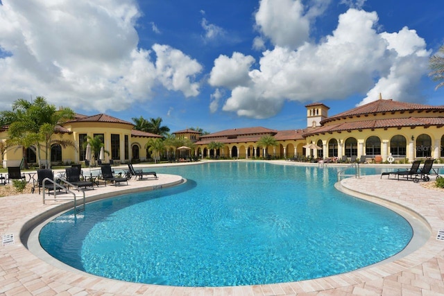 view of pool with a patio