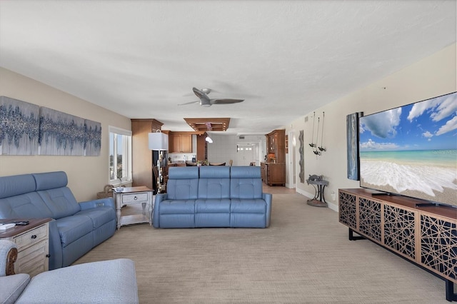 view of carpeted living room