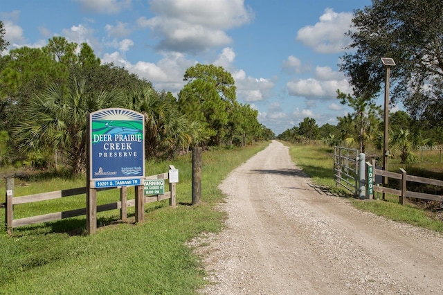 view of road