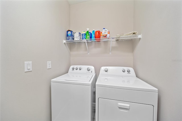 laundry area featuring separate washer and dryer