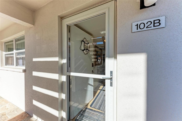 view of doorway to property