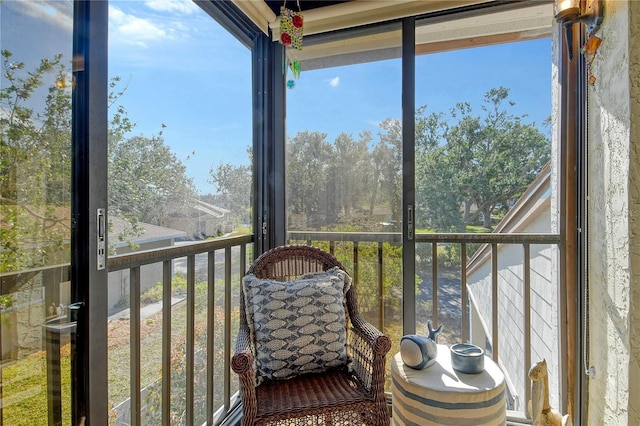 view of sunroom