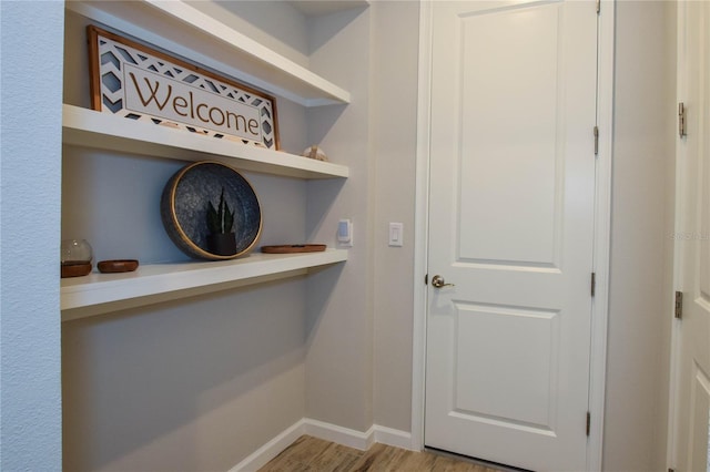 interior space featuring hardwood / wood-style floors