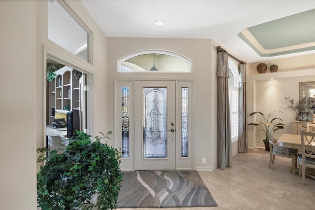 entrance foyer featuring plenty of natural light