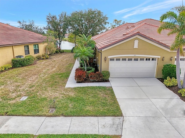 exterior space featuring a garage