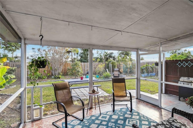 view of sunroom / solarium