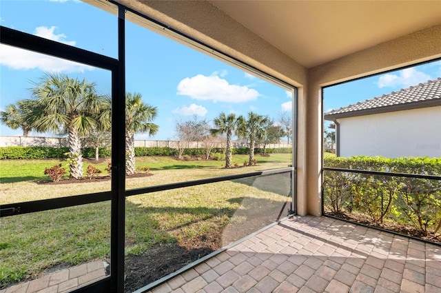 view of sunroom