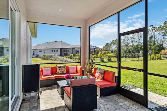 view of sunroom / solarium