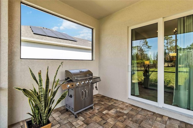 view of patio featuring area for grilling