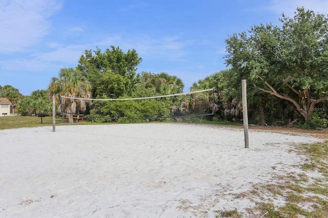 view of community featuring volleyball court