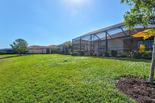 10466 Medjool Dr, Venice, FL 34293 - view of yard with a lanai