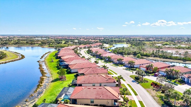 10466 Medjool Dr, Venice, FL 34293 - birds eye view of property with a residential view and a water view