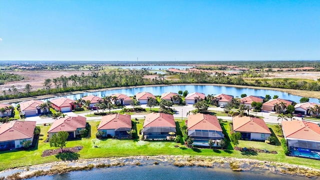 10466 Medjool Dr, Venice, FL 34293 - bird's eye view featuring a water view and a residential view