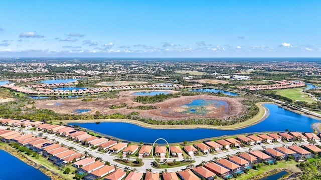 10466 Medjool Dr, Venice, FL 34293 - birds eye view of property with a residential view and a water view