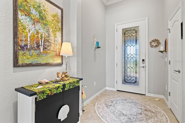 10466 Medjool Dr, Venice, FL 34293 - foyer entrance featuring baseboards and light tile patterned floors