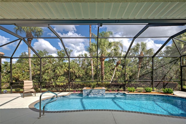 408 Otter Creek Dr, Venice, FL 34292 - swimming pool with glass enclosure and a patio