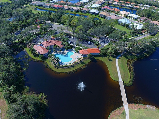 408 Otter Creek Dr, Venice, FL 34292 - aerial view of property's location featuring nearby suburban area, a nearby body of water, and a pool area